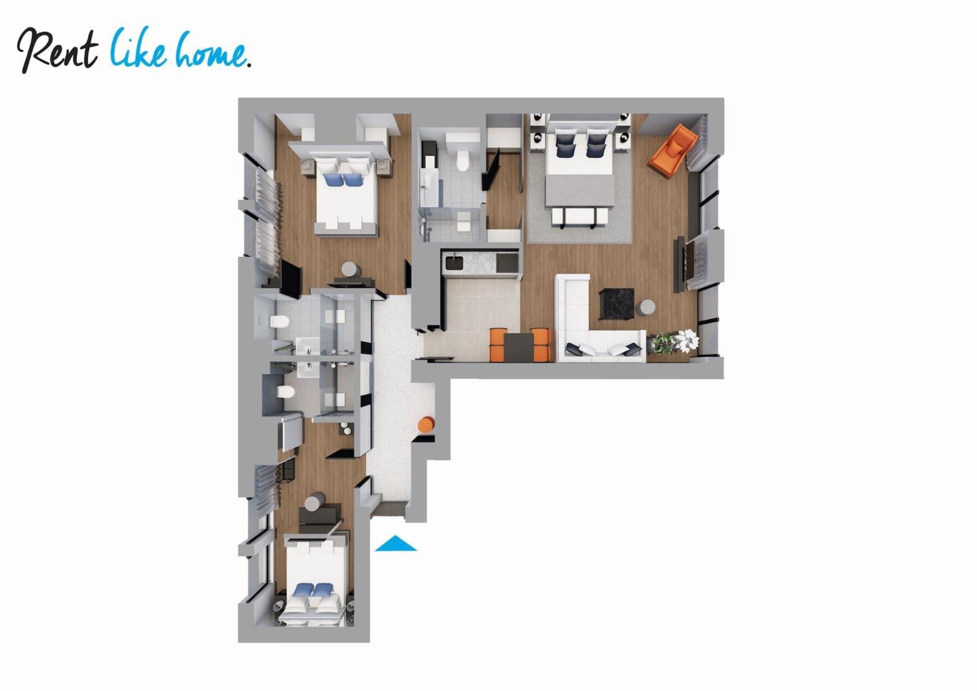 Rent like home - Deo Plaza Wyspa Spichrzów Danzig Exterior foto